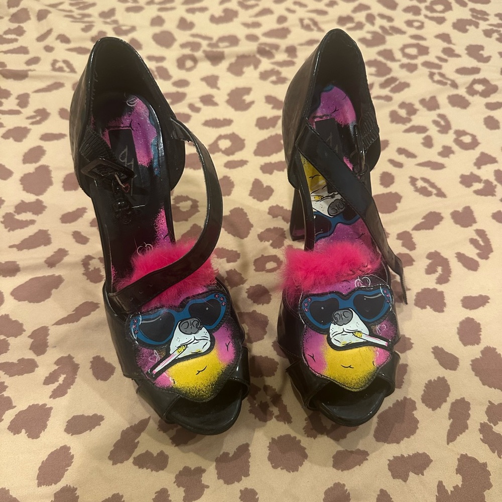 Super rare retired Iron Fist smoking puddle spike high heels